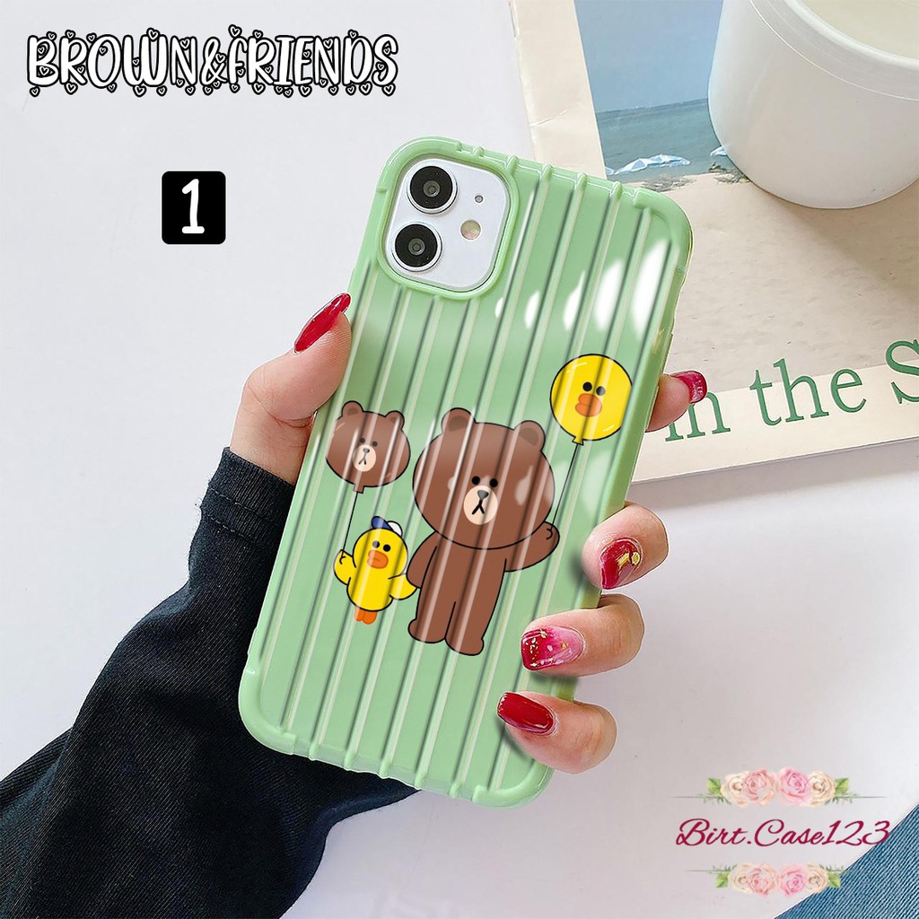 Softcase BROWN Oppo A3s A1k A5 A9 2020 A7 F9 A5s A31 A52 A92 BC3537