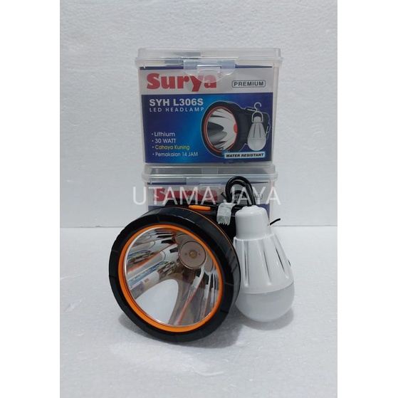 Senter kepala cas 30 watt surya