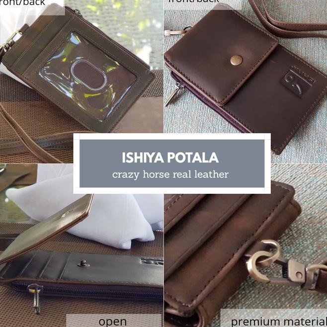 Pu56 Dompet Id Card Kulit Asli Crazy Horse | Slim Wallet-Ishiya Potala- 7Uf2