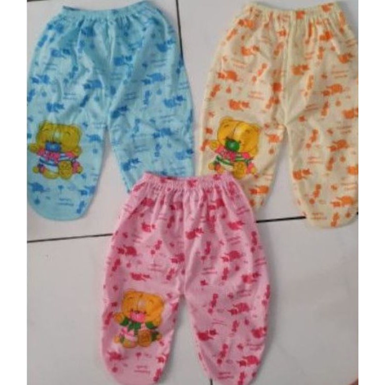 6pc celana panjang buntu celana panjang bayi tutup kaki bahan PE warna/putih