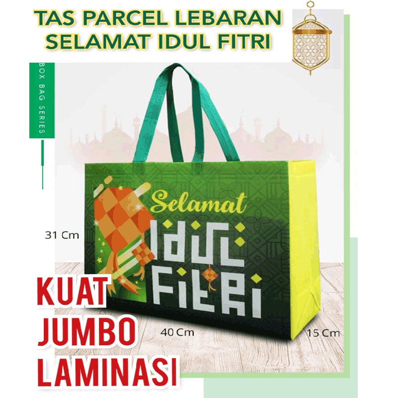 

Tas Parcel Bingkisan Lebaran / Hajatan / Ultah / Hantaran / Souvenir (Ukuran Sedang-Jumbo) Laminasi