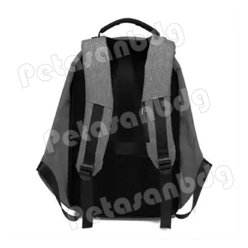 PTS -Tas Ransel Laptop Backpack Tas Ransel Anti Maling With USB Charger Up to 15 inch 13011 Dark Gray