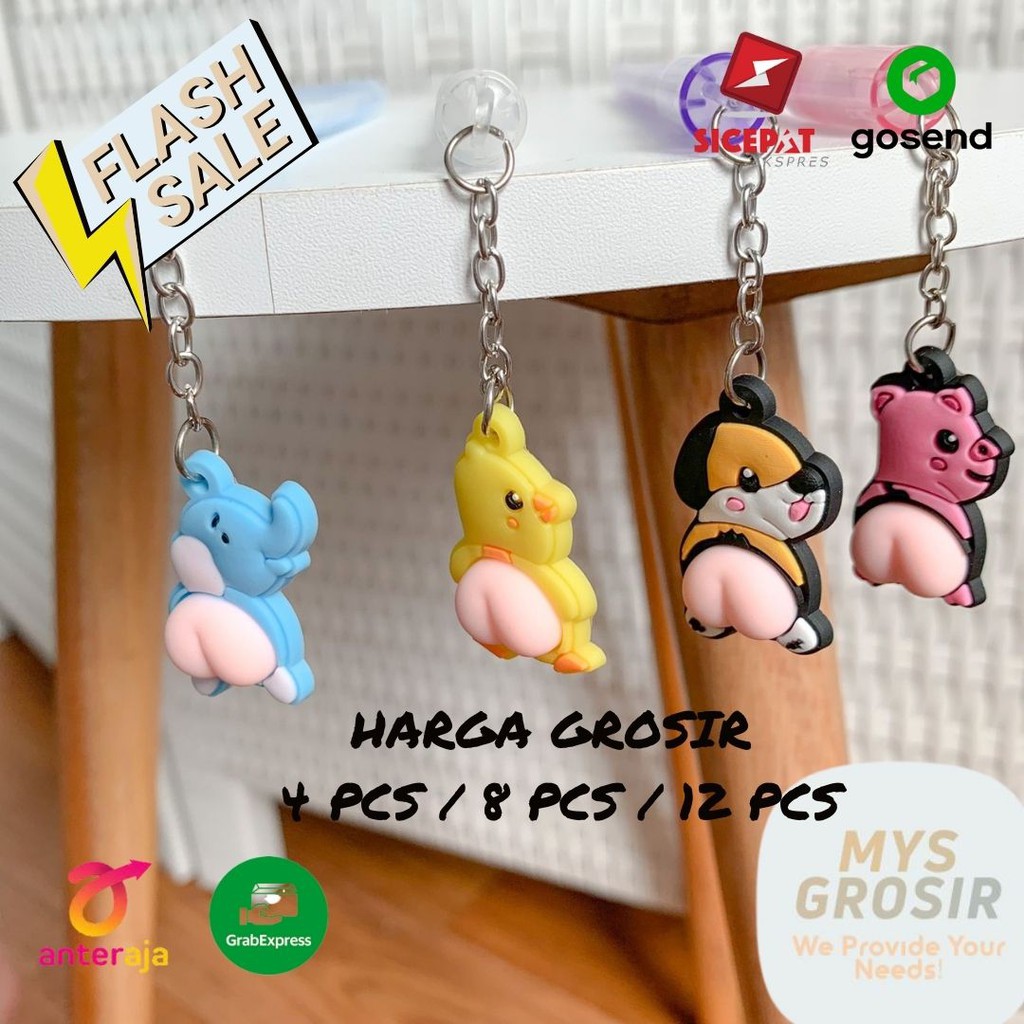 

GROSIR HARGA LEBIH MURAH 4PCS / 8PCS /12PCS Baru Pulpen unik gantungan pantat hewan ALAT Tulis