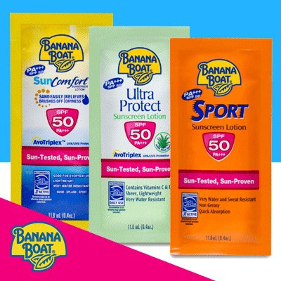 Banana Boat Sunscreen Lotion Sachet SPF50