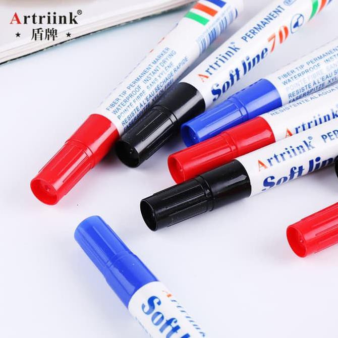 

Spidol Permanent Marker Waterproof Soft Line EK 70 ATK Snowman Joyko - Hitam