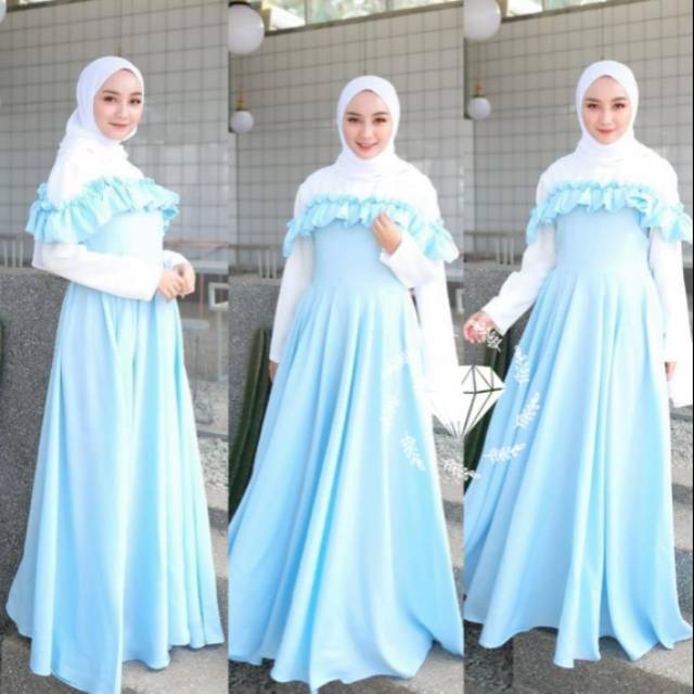 Baju Muslim wanita Pakaian Muslim Wanita Syari Muslim Remaja Gamis Modis Wanita 2021 Terbaru