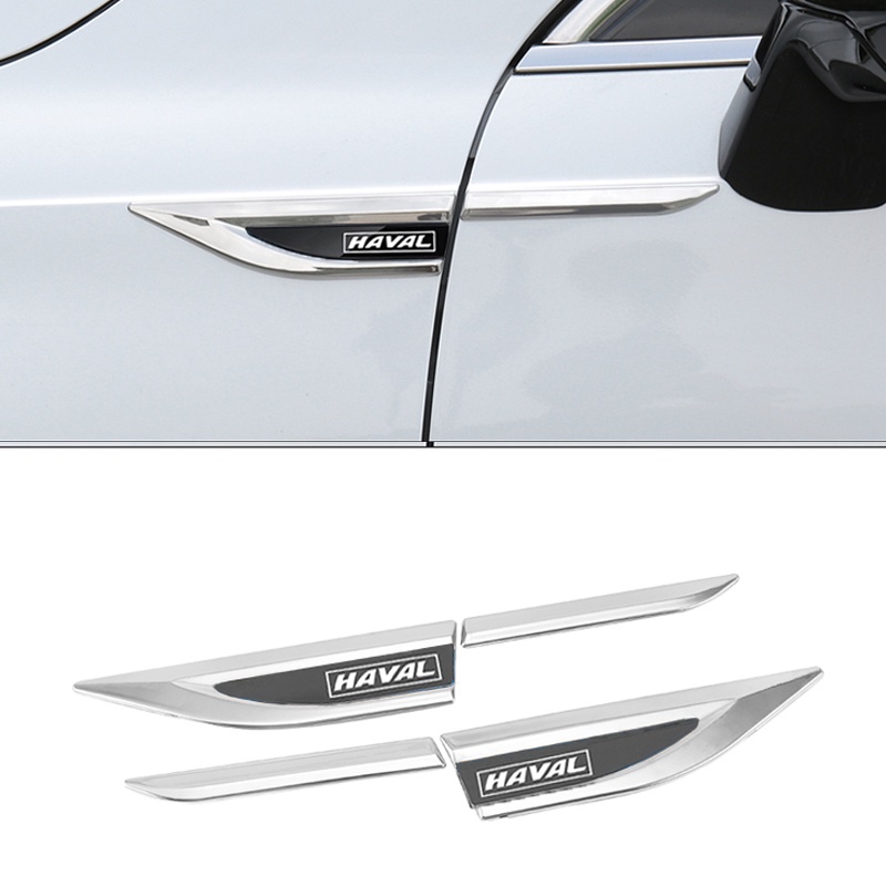 1 Set Stiker Emblem Haval H6 Jolion 2021 Bahan Stainless Steel Untuk Fender Pintu Mobil