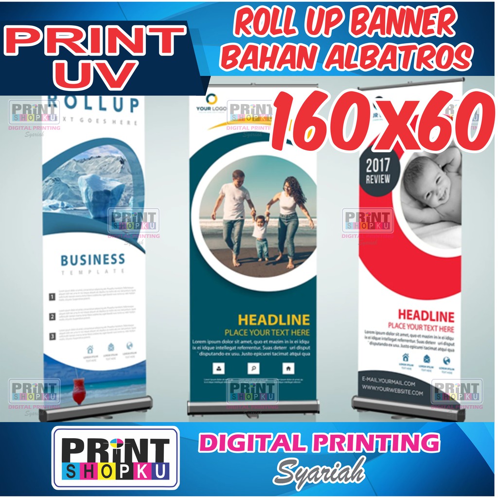 Jual [ ALBATROS ] CETAK ROLL UP BANNER BAHAN ALBATROS BANNER VERTICAL ...