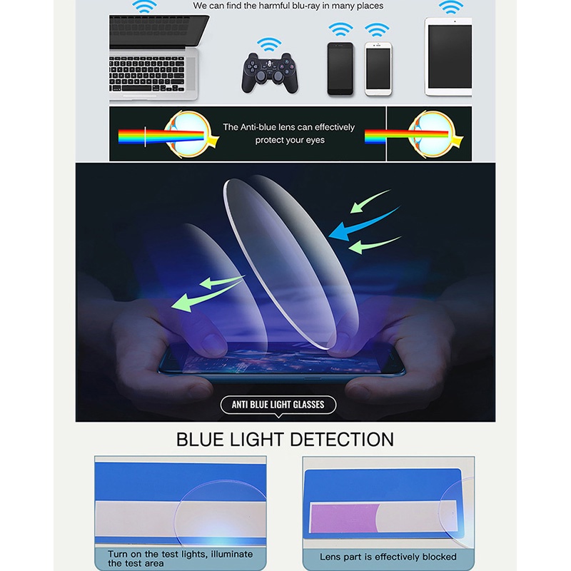 Kacamata Anti Blue Light Bentuk Persegi Gaya Korea