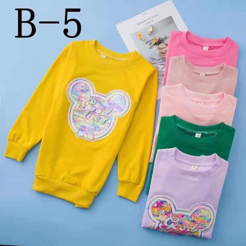 Atasan Anak Perempuan 4-11 Tahun Sweter Import Polos Aplikasi USAP 100%KODE:SWITER IMPORT POLOS USA