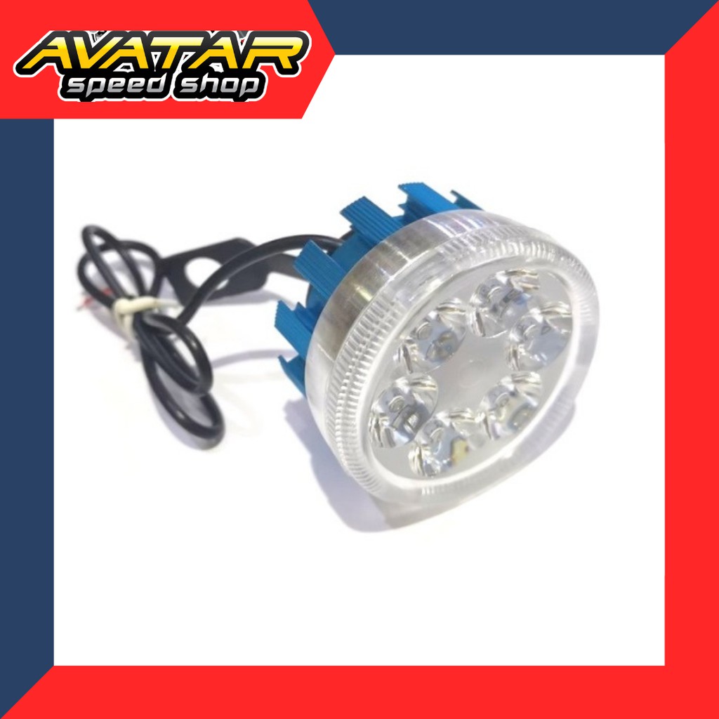 LAMPU TEMBAK MOTOR 6LED RGB CR7 BLUE