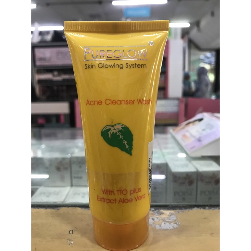 PureGlow Acne Cleanser Wash With TTO Plus Extract Aloe Vera 100gr