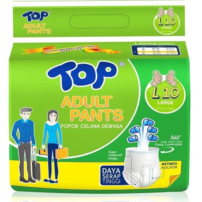 New TOP Pants L - Diapers / Popok Celana Dewasa Size L10