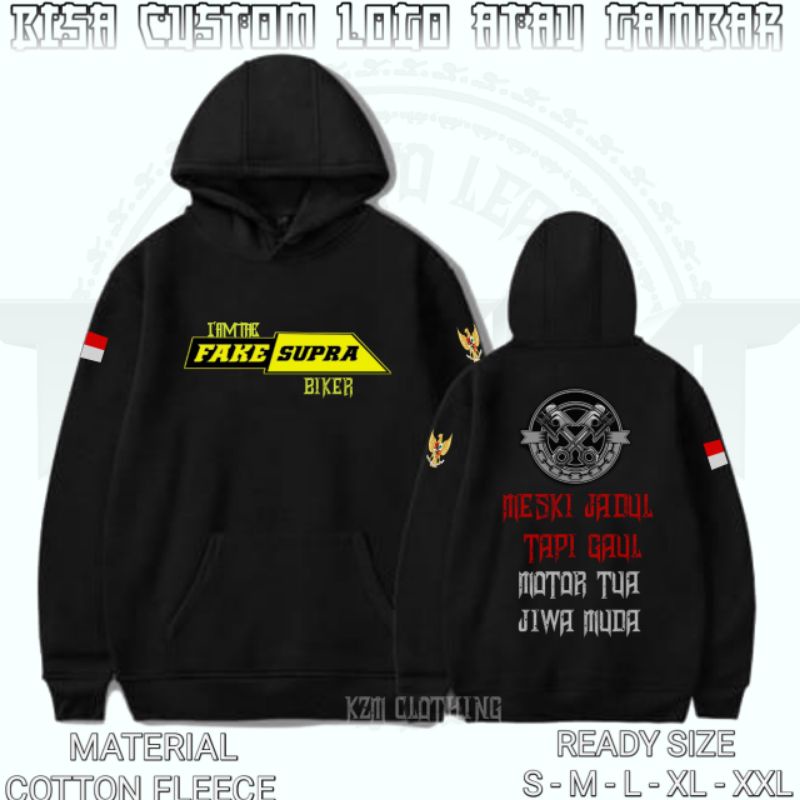 Jaket Sweater Hoodie Pria/Wanita / Unisex / Motor Supra / Fake Supra / Honda supra / Premium Distro