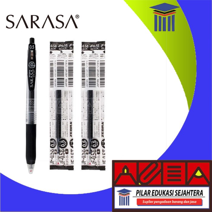 

SET BALLPOINT SARASA 0.5 & 2 REFILL BLACK MURAH