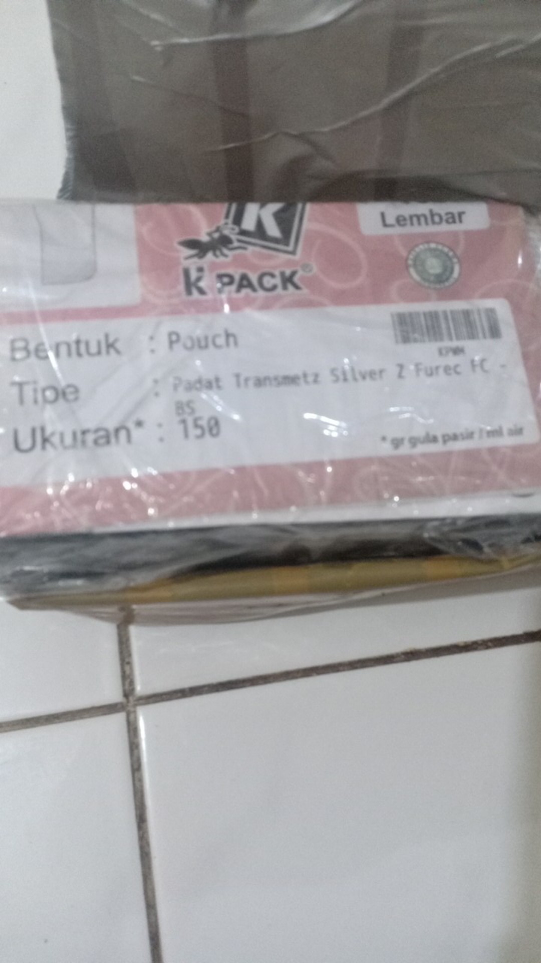 Standing Pouch Transmetz Silver 150gr (9x15cm) - 100pcs