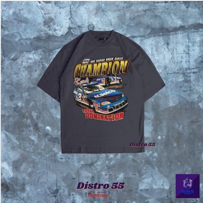 KAOS NASCAR CHAMPION VINTAGE T SHIRT (OVERSIZED TEE) / TSHIRT NASCAR CHAMPION KAOS OVERSIZE