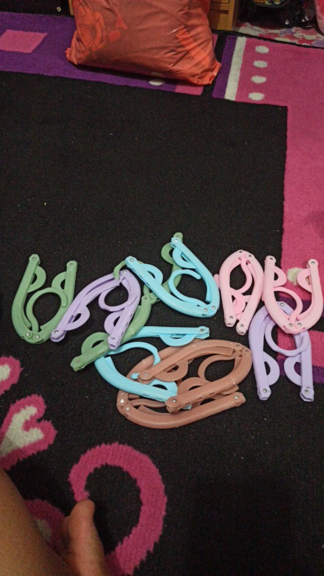 Js1065 Hanger Jemuran Baju Warna Gantungan Anak Lipat / Hanger / Gantungan / Jemuran Lipat