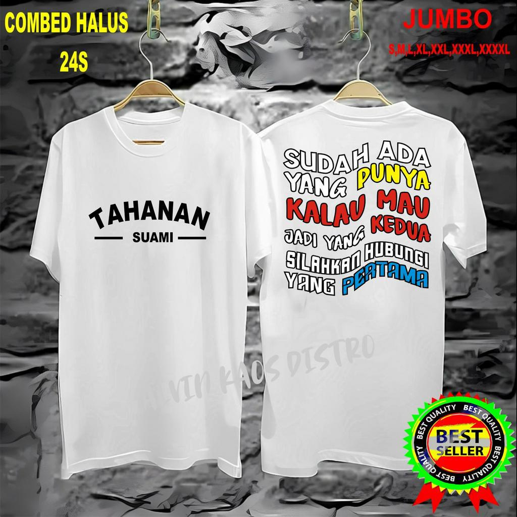 Terviral Kaos DTF db tahanan suamiKAOS MURAH  Kaos Putih Hitam Kaos Terlaris No 1 Promo Diskon