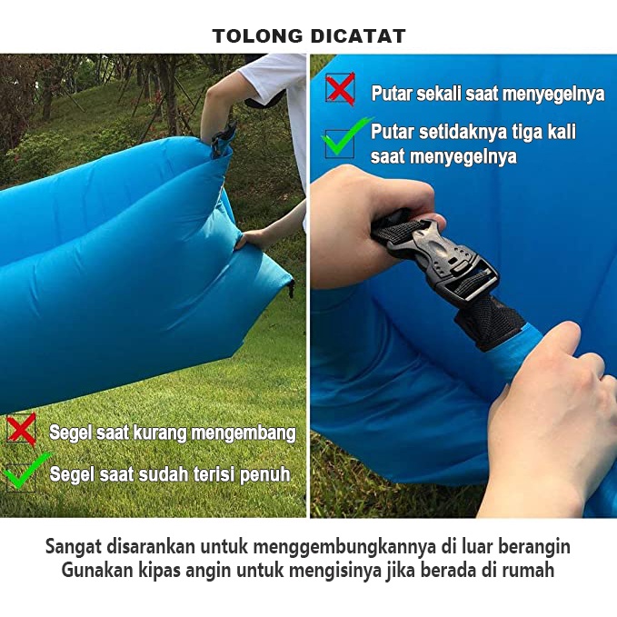 Kursi Angin Malas Kasur Santai Lazy Bag Air Sofa Bed Bean Chair