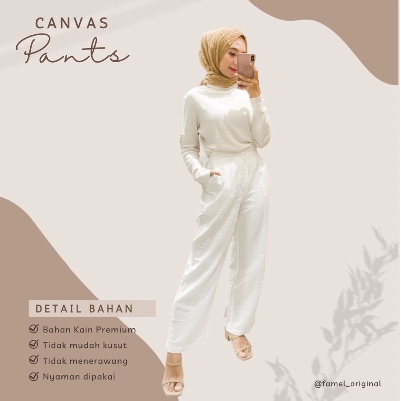FOCCBW/CELANA LINEN PUTIH/KULOT LINEN PUTIH/CELANA KULOT CEWE