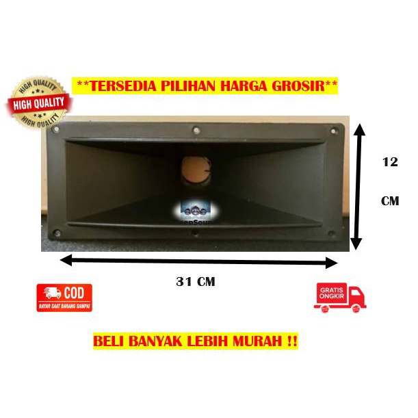 HORN Corong Tweeter Tuiter Twitter ukuran 31cmX12cm Plastik Tebal