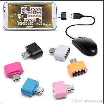OTG Mini Micro USB Adapter Handphone Hp Smartphone On The Go Adaptor OTG Tablet Flashdisk Tukar File
