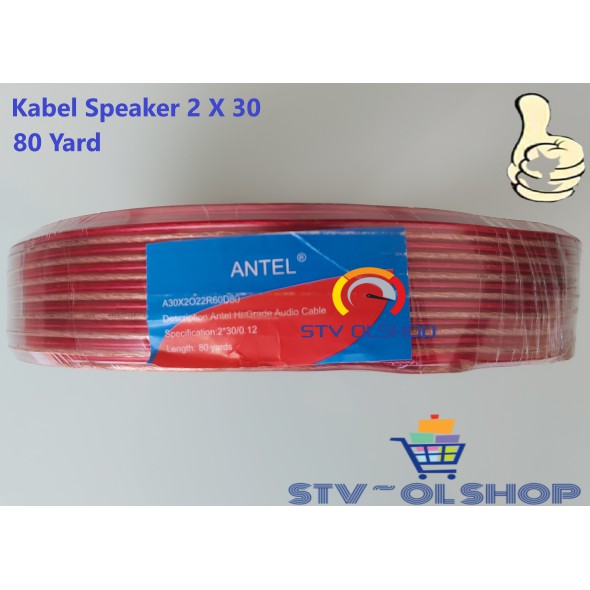 Kabel Speaker 2 X 30 Antel 80 Yard / Kabel Speaker Audio Transparan