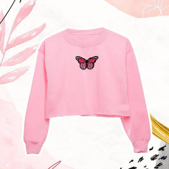 SWEATER CROP MARIPOSA PINK, MARIPOSA PINK, SWEATER CROP