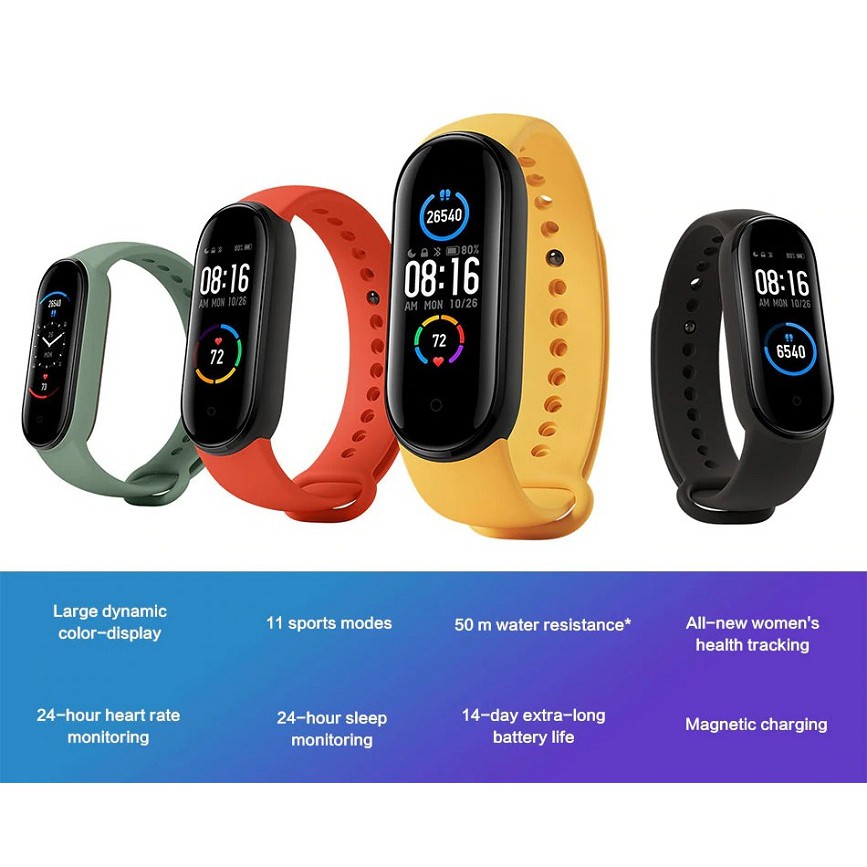 Tali Jam Silicone Strap Wristband Xiaomi Mi Band 5