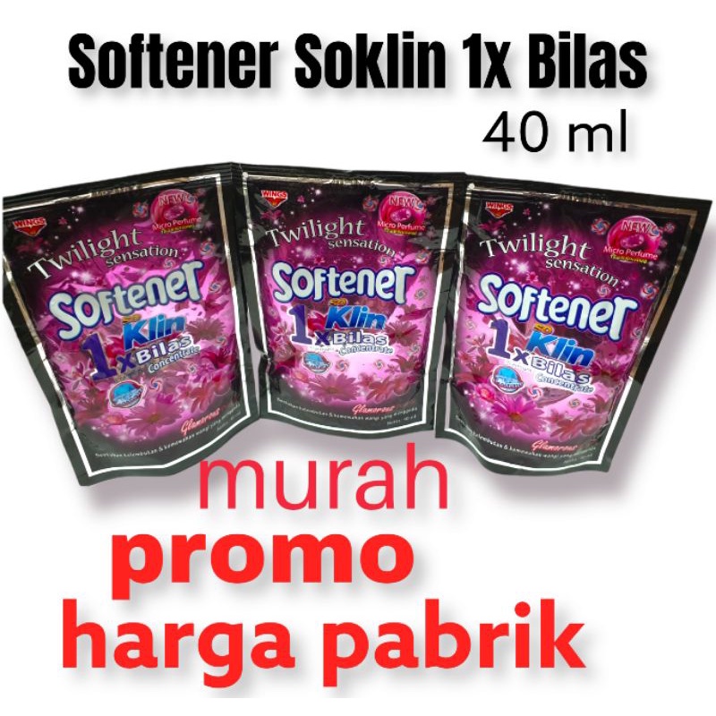 Softener Soklin 1x Bilas Twilight Sensation 40 ml Pewangi Pelembut Pakaian
