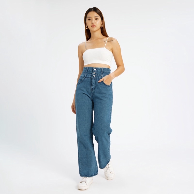 VIERLIN - Jeans 2605 - HIGH WAIST BAGGY JEANS LOOSE