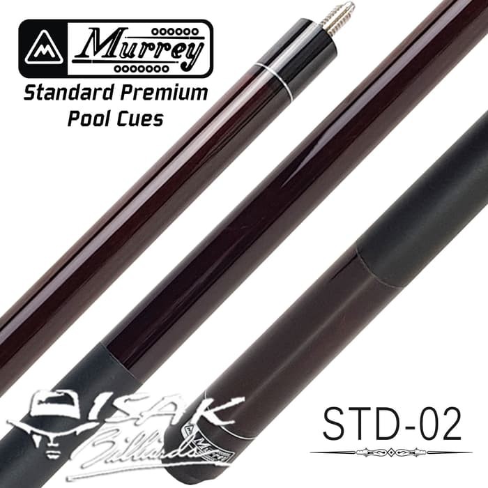 Murrey Std-2 - Maple Pool Billiard Cue Stick - Stik Biliar - Maroon Exclusive