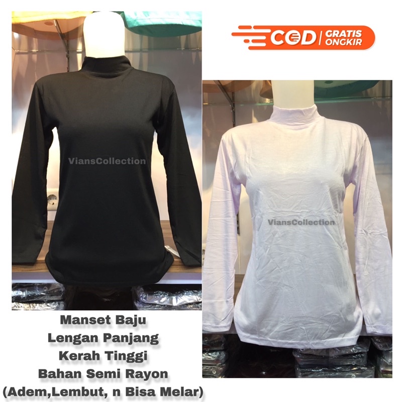 Manset/Manset Baju Kerah Tinggi/Manset Baju Lengan Panjang/Manset Kaos/Manset Baju/Manset Lengan Pan