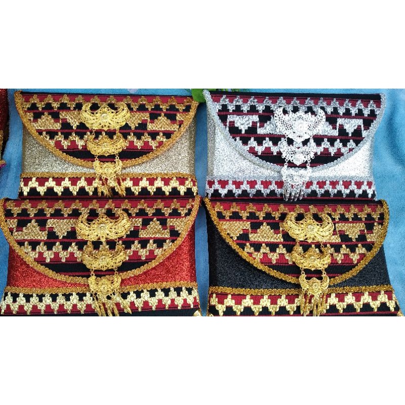 Oleh-oleh khas lampung (Clutch tapis lampung,tas wanita, tas tapis, tas etnik, tas pesta, tas kekini