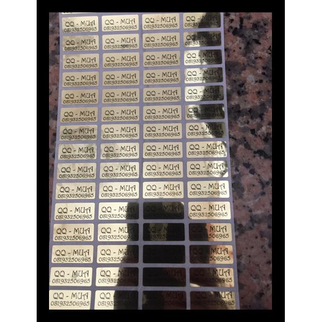 

Hot Product Label Nama Stiker Waterproof Sticker Anti Air Putih Gold Pink Silver S Terjamin