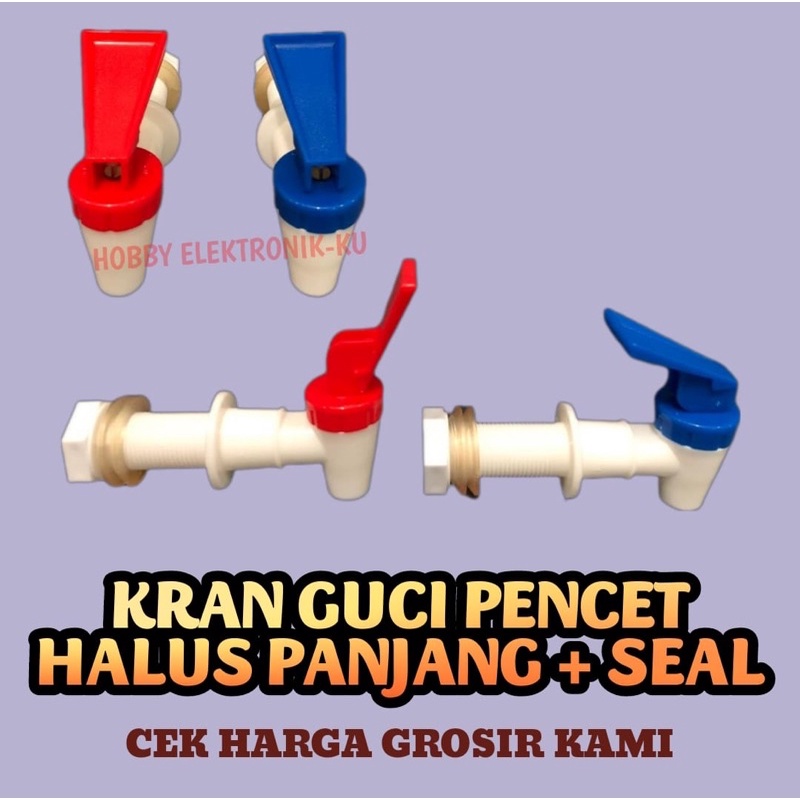 KRAN GUCI GALON PENCET PANJANG HALUS + SEAL (SET)