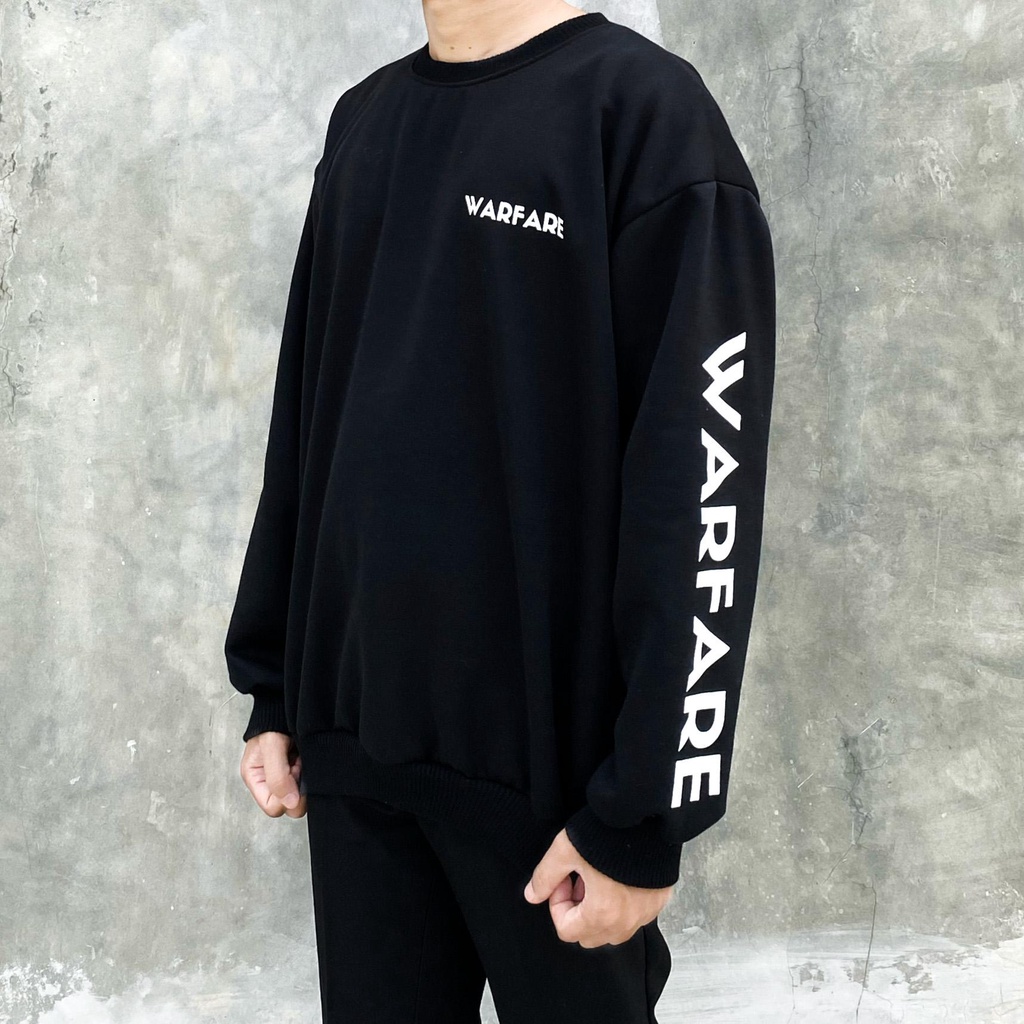 WARFARE SWEATER SWITER CREWNECK OVERSIZE PRIA WANITA OVERSIZE SWETER