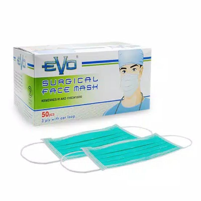 Masker  Earloop 3ply - Evo
