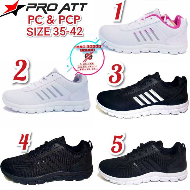 SEPATU OLAHRAGA ORIGINAL PRO ATT PC &amp; PCP 870 871 RUNING BADMINTON GYM SEKOLAH SNEAKERS COWOK CEWEK / SEPATU SEKOLAH HITAM POLOS