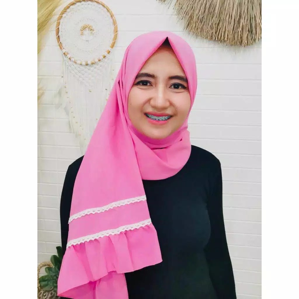 JILBAB CHIKA PASHMINA NON PET ANTEM HIJAB SEGI EMPAT
