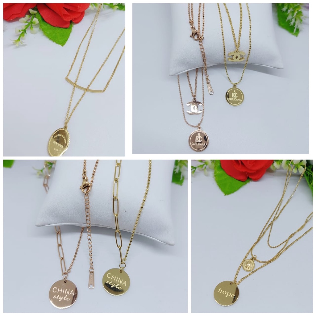 Titaniun kalung fashion A038-041