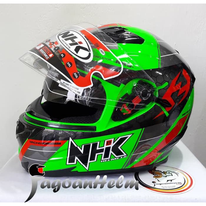 Excelent NHK Helm RX9 NAVY SE   GREEN FLUO RED   RX 9 Full Face RX 9