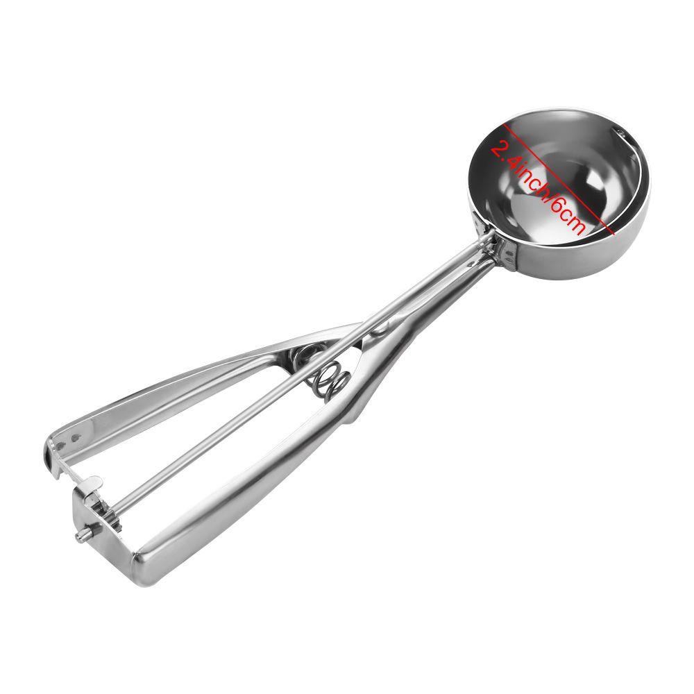 Solighter Sendok Es Krim Alat Dapur Tahan Lama Spring Handle Spoon Ball Scoop Tool