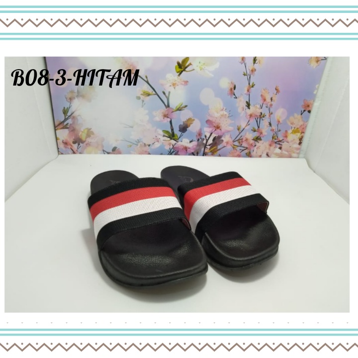 sandal slop pria - sandal turki import original - sandal pria lebaran kasual B08 2-3 UK 40-44