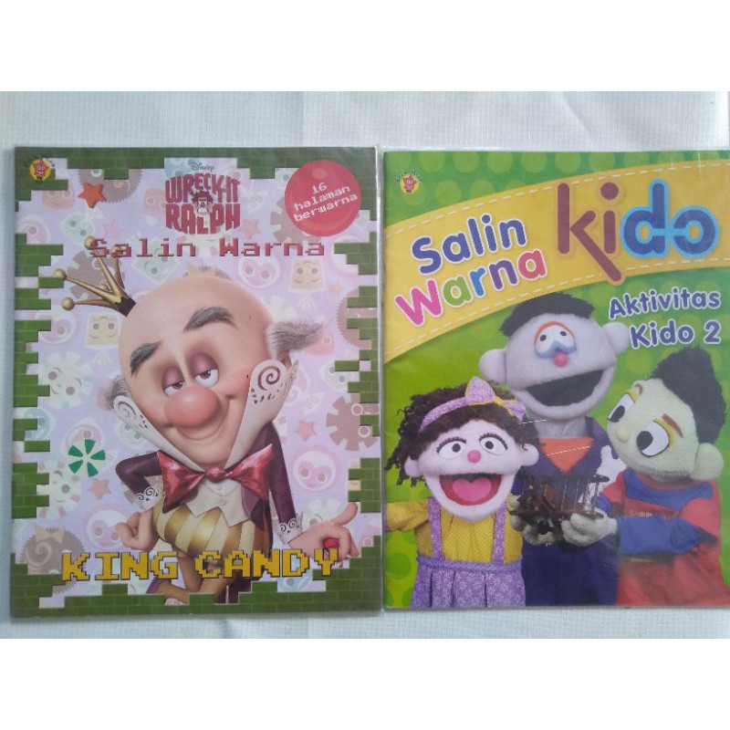 Buku Aktivitas Salin Warna - Berbagai Judul dan Kartun