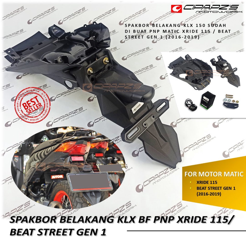 SPAKBOR BELAKANG KLX BF PNP MATIC / SPAKBOR BELAKANG KLX BF PNP XRIDE 115, BEAT STREET GEN 1 / SPAKB