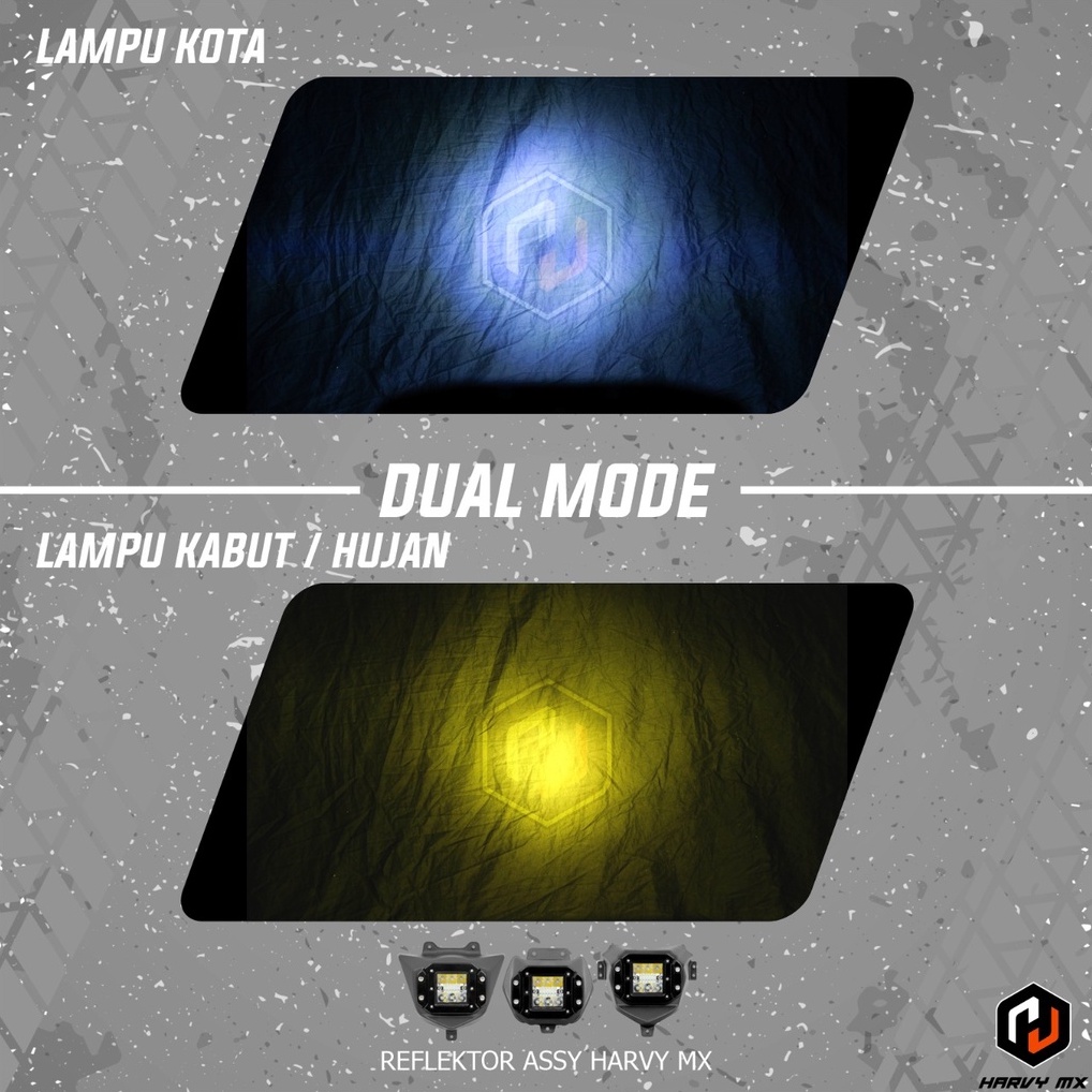 LAMPU DEPAN REFLEKTOR HEAD LAMP LED 8 MATA JELLY KLX 150 BF D TRACKER CRF 150 L WR 155 HRV