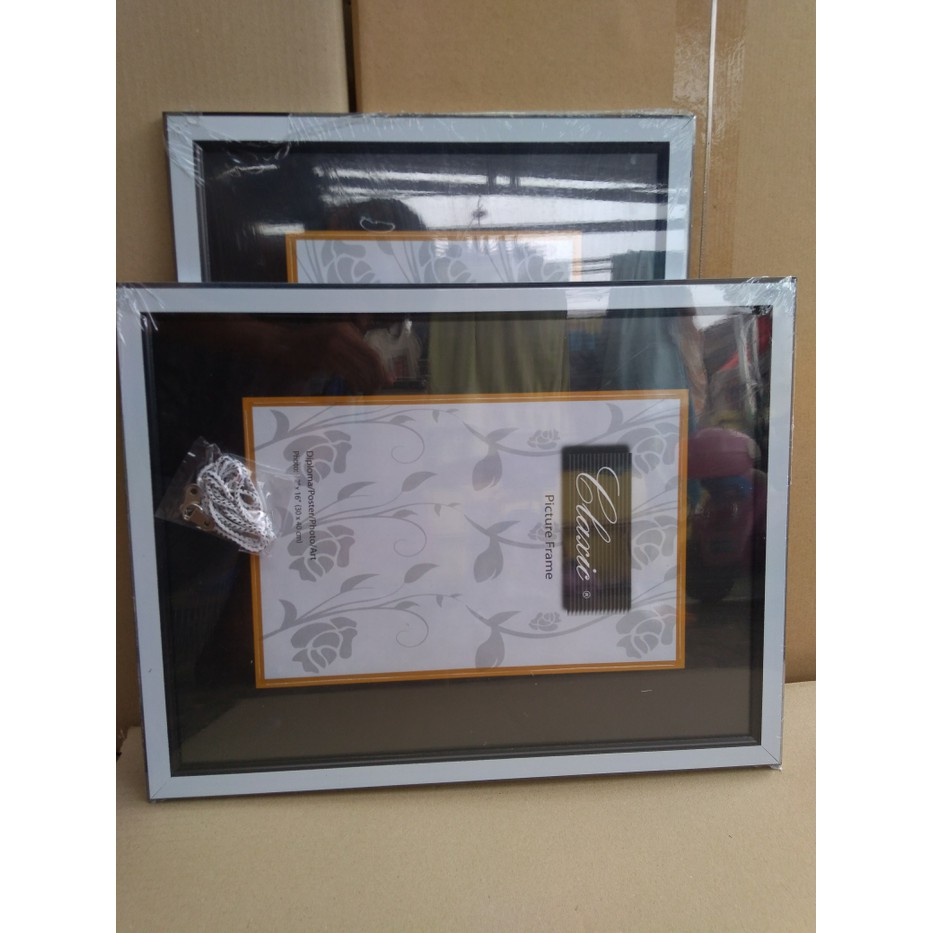 Frame Figura Bingkai Foto Wedding Prewedding Gold 17R 12R 30x40 Cm