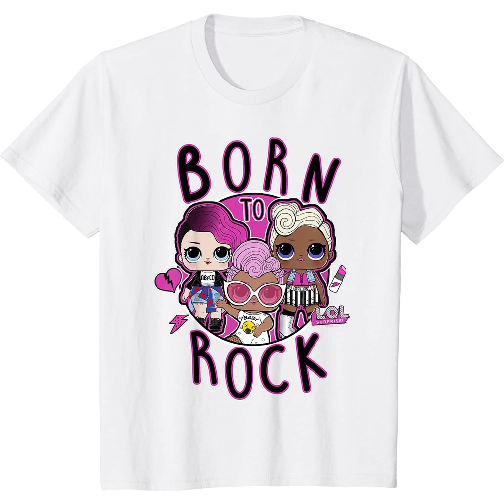 Kaos Anak LOL Surprise Born To Rock Pakaian Fashion Baju Atasan Anak Laki Laki Perempuan Distro Umur